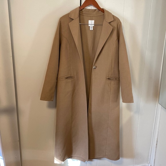 Joie Jackets & Blazers - 🔥🌟🎊 HOST PIC 🎊🌟🔥Joie Wool Trench Coat SZ Med Tan color 1 button closure